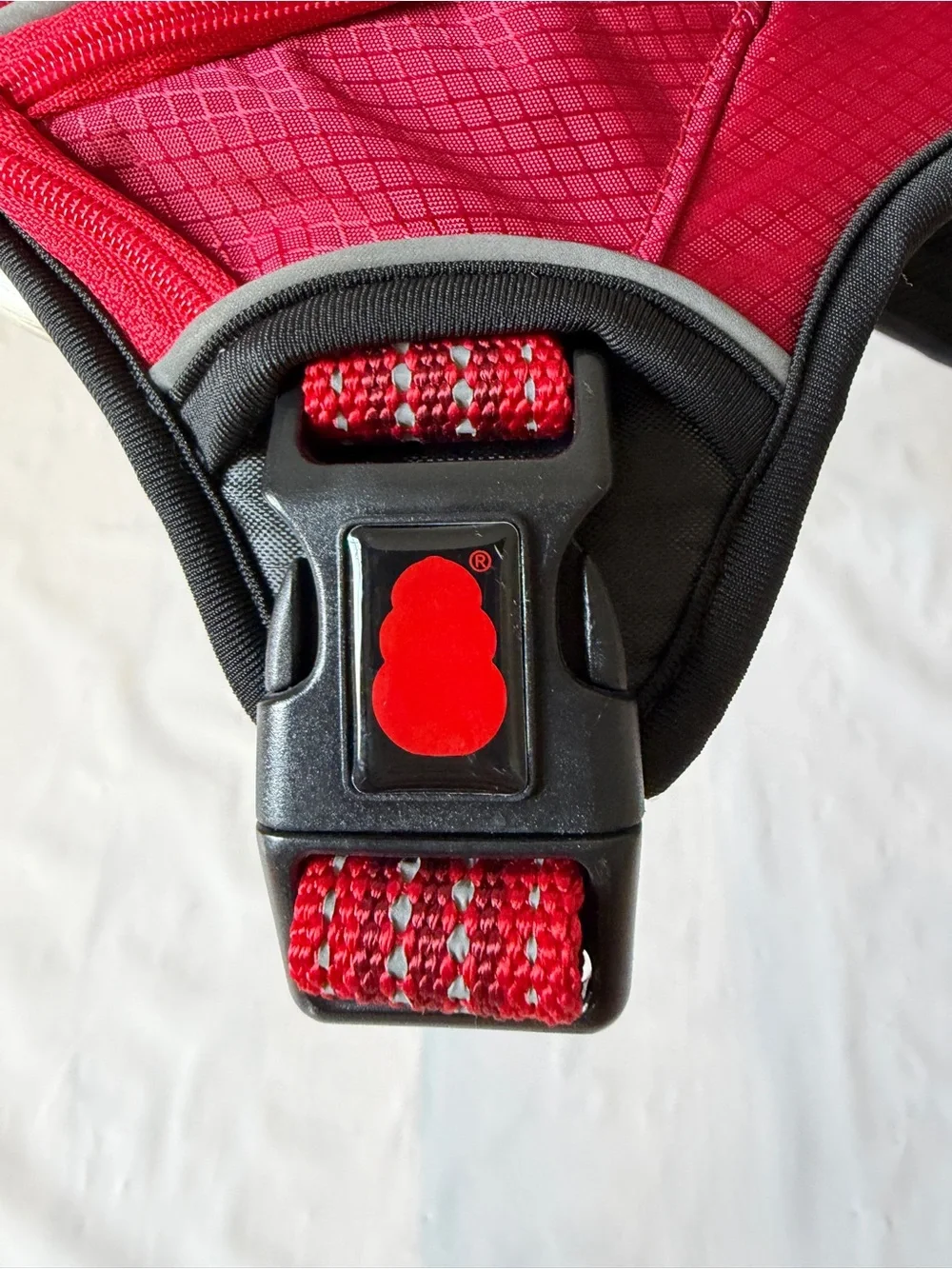 Kong Red Reflective Pocket Dog Harness Vest Padded Mesh Size L adjustable nWOT